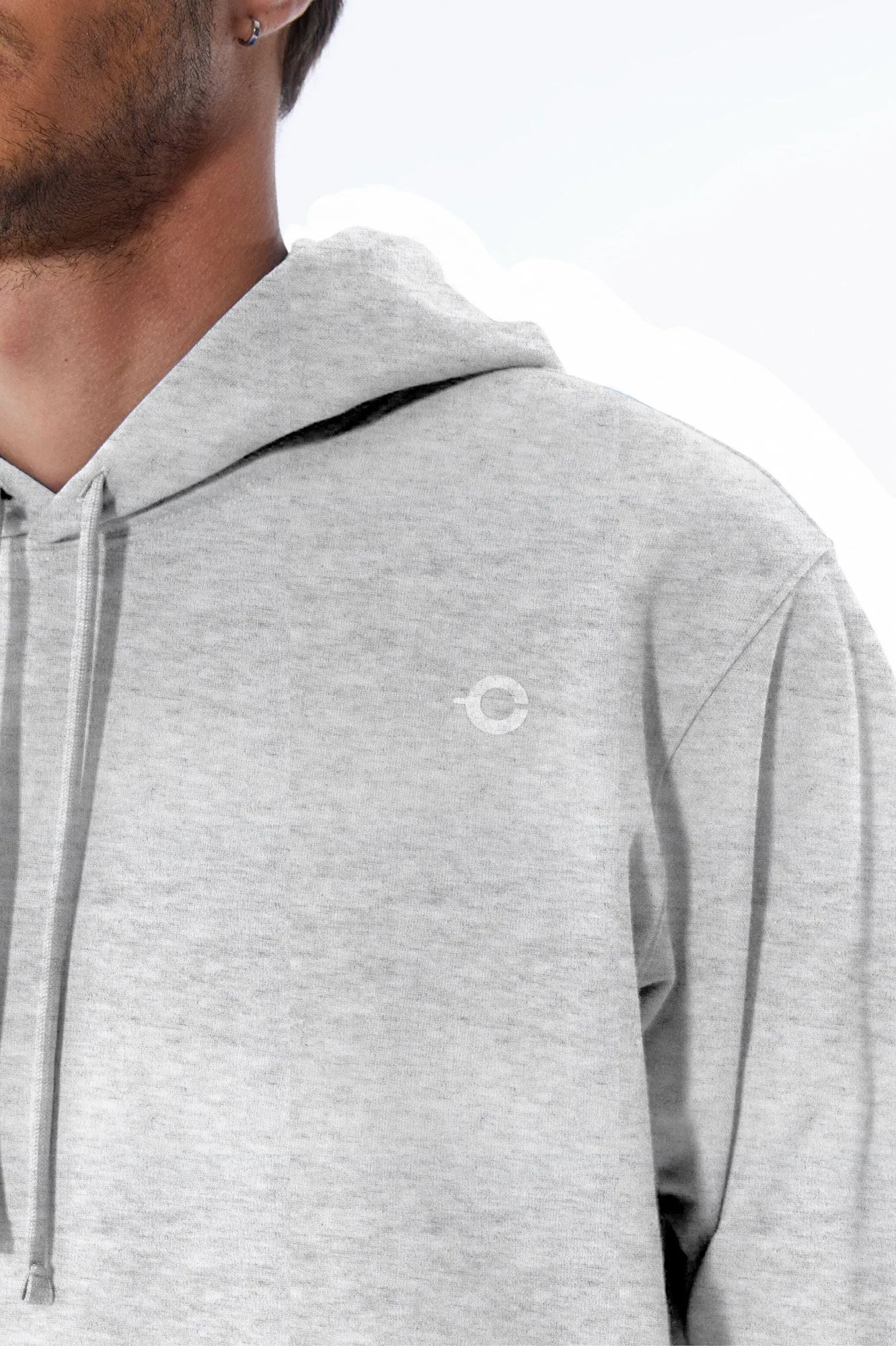 Tony - Hoodie - Grey Melange