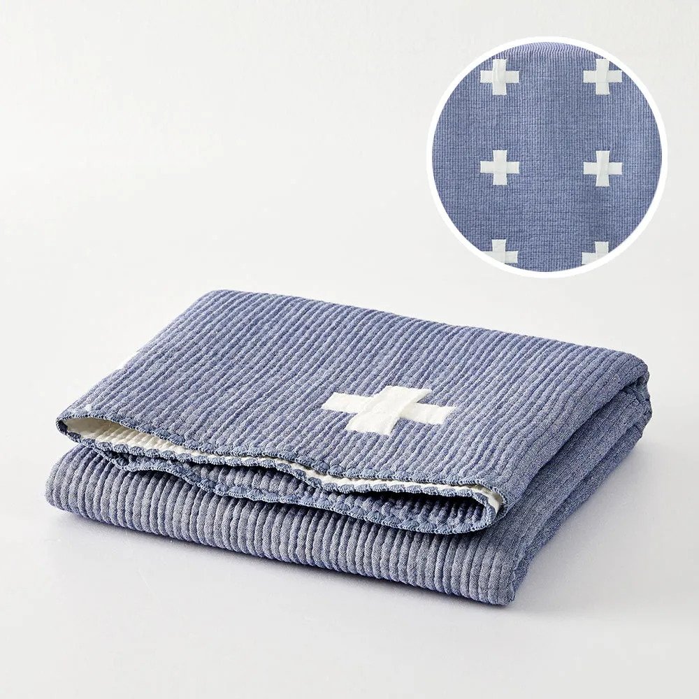 Triple Layer Modal Baby Blanket in Blue