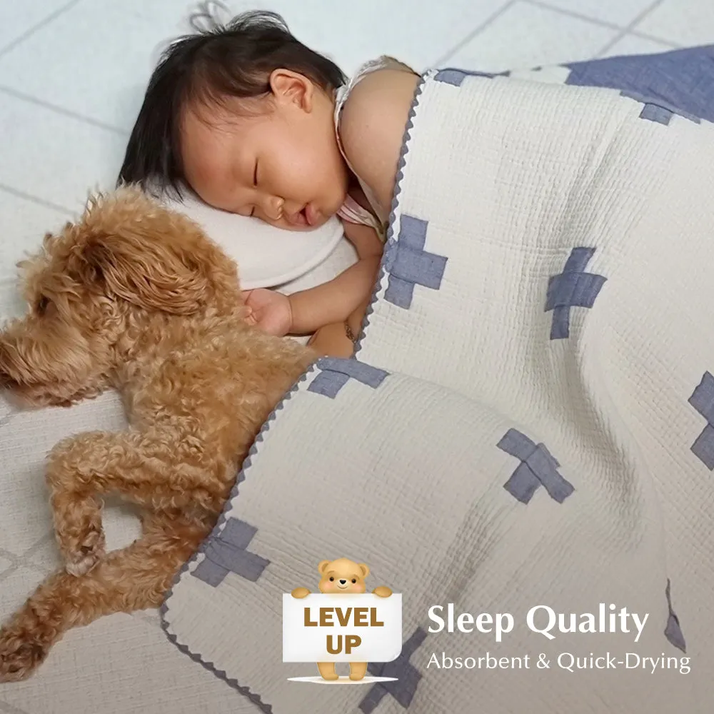 Triple Layer Modal Baby Blanket in Blue