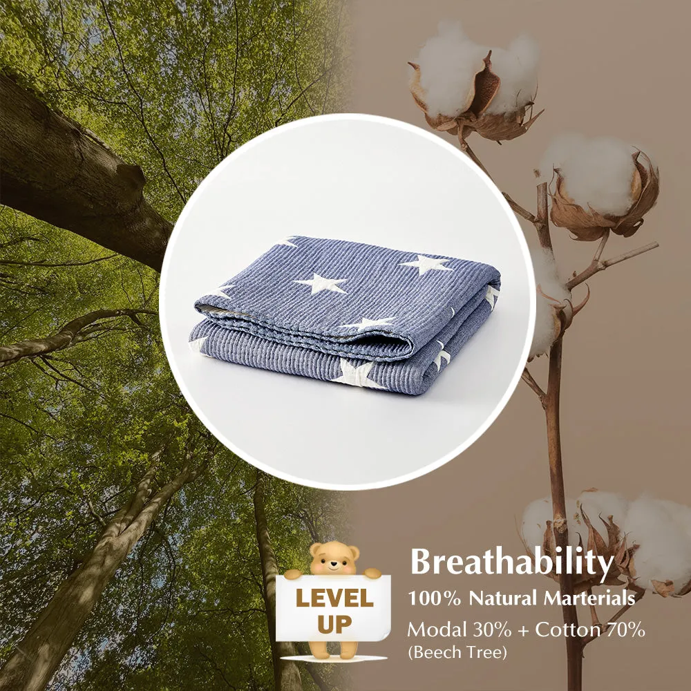 Triple Layer Modal Baby Blanket in Blue