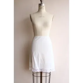 Vintage 1970s White Nylon Half Slip by Sears
