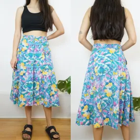 Vintage floral Skirt size L