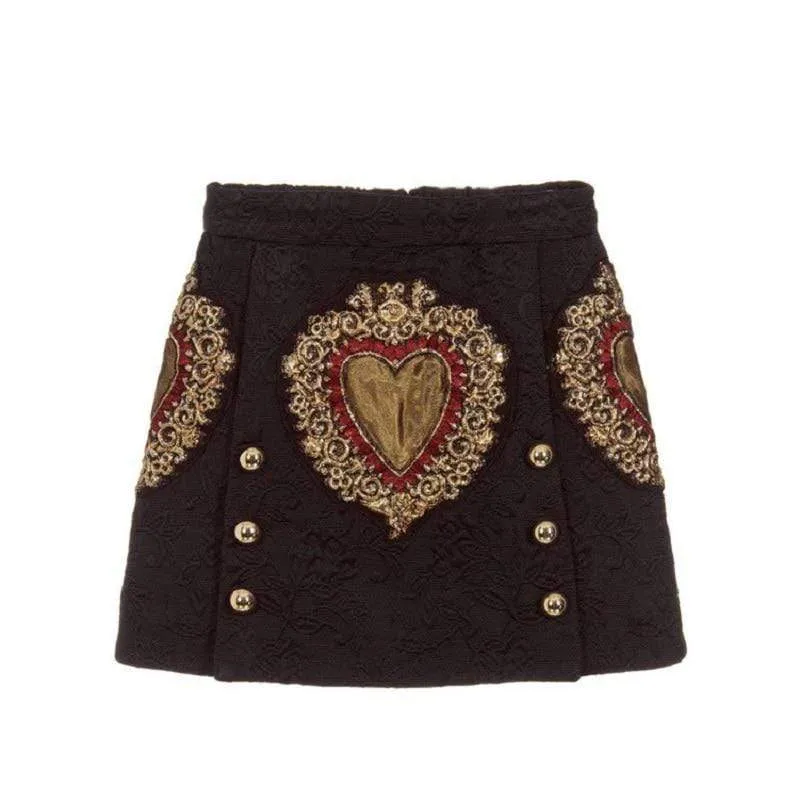 VINTAGE HEART SKIRT EMBROIDERY