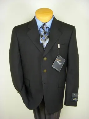 Vitali 1072 Boy's Blazer - Tonal Stripe - Black