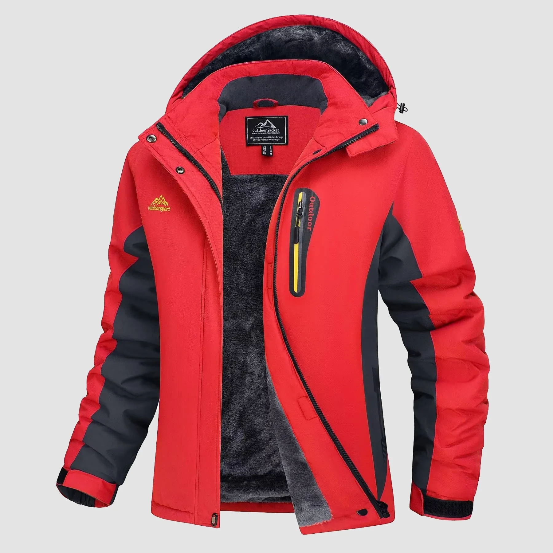 Warm Women's Waterproof Fleece Lined Ski Jacket with Hood – Perfect for Winter Activities