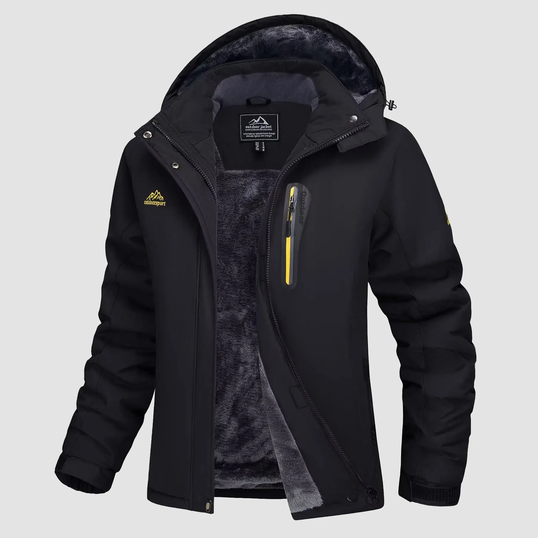Warm Women's Waterproof Fleece Lined Ski Jacket with Hood – Perfect for Winter Activities