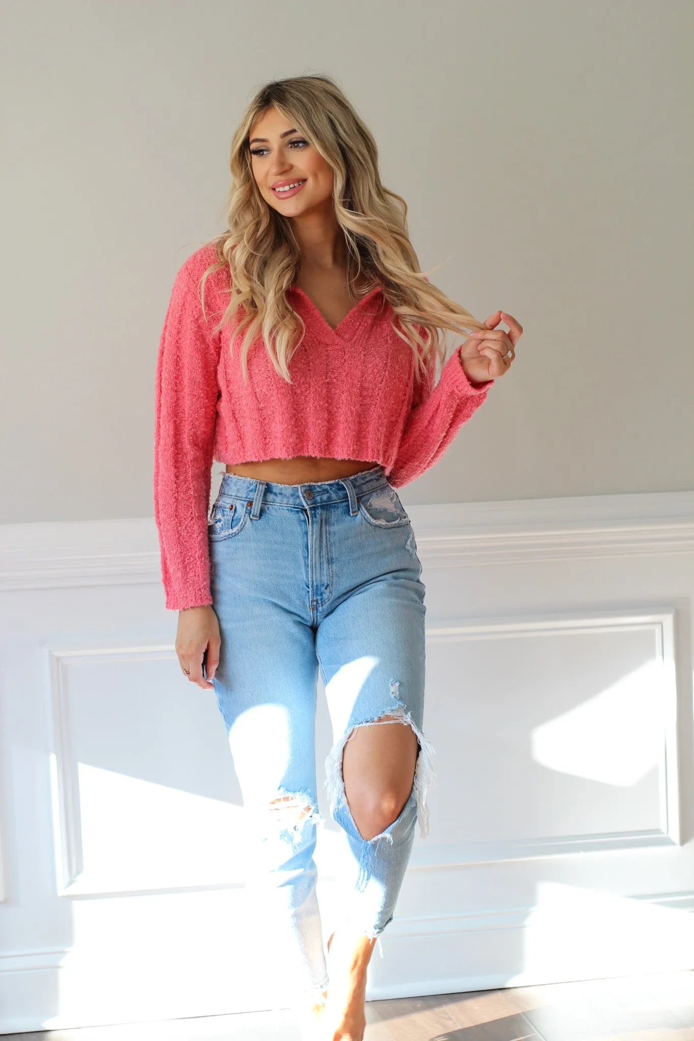 Wintertime Babe Crop Sweater