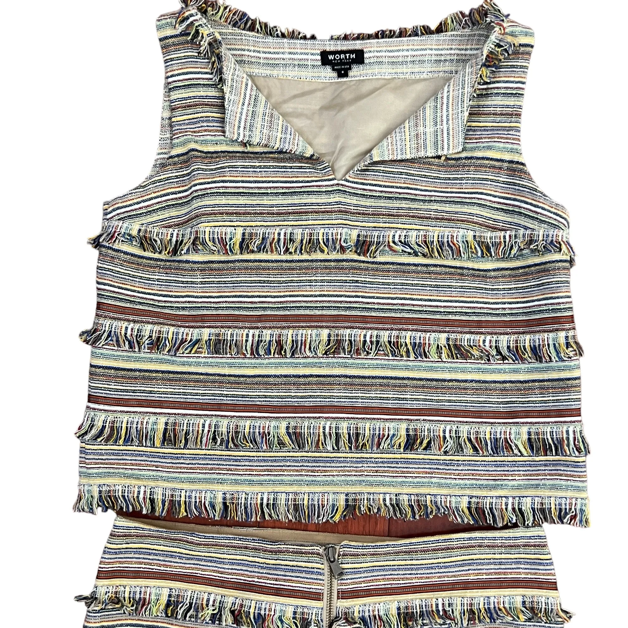 Worth Sleeveless 2Pc Skirt & Sleeveless Top Set Size Medium